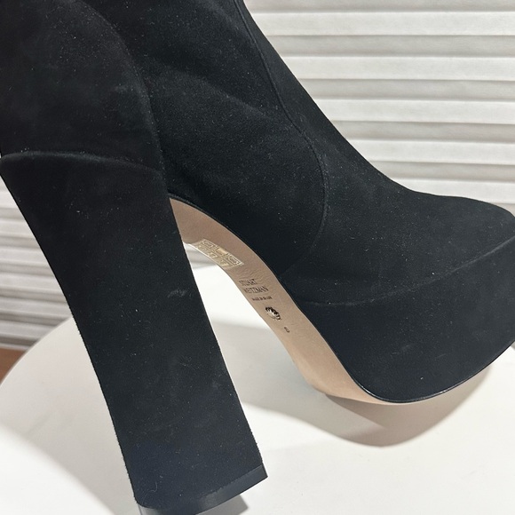 🌹STUART WEITZMAN🌹 Skyhigh Black Platform Booties Size: 8 - Picture 9 of 14